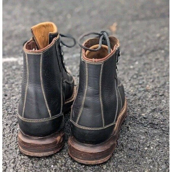 Vintage Swiss Size 9.5 RAICHLE Black Leather Telemark Ski Boots Gorpcore main image 8